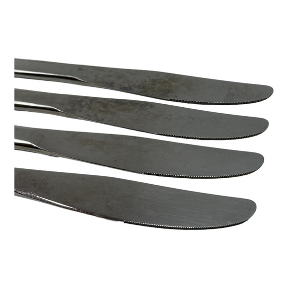 4 Everlasting Stainless Atomic Star Flatware EVR1 Solid Handle Dinner Knives 8" - Picture 6 of 9